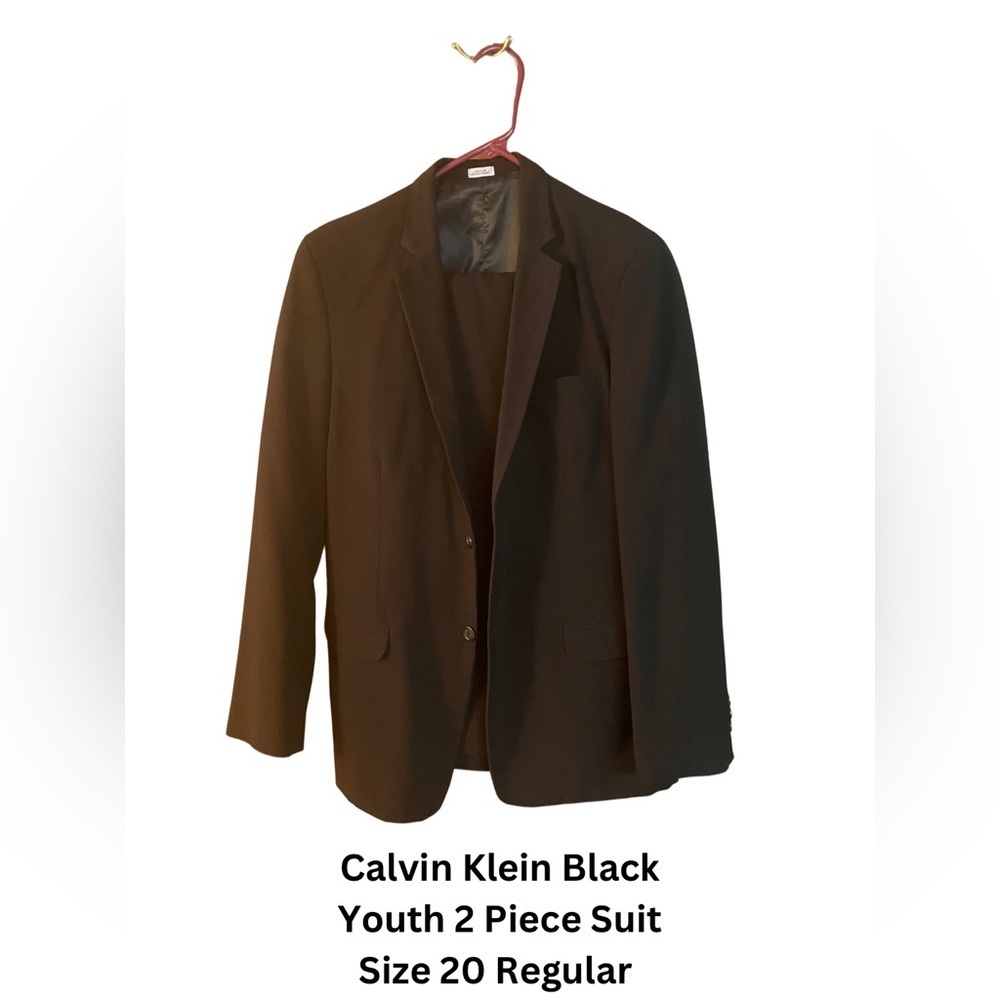 Calvin Klein Black Suit Boys Size 20 Regular